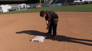 Second base at AT&T Park in San Francisco